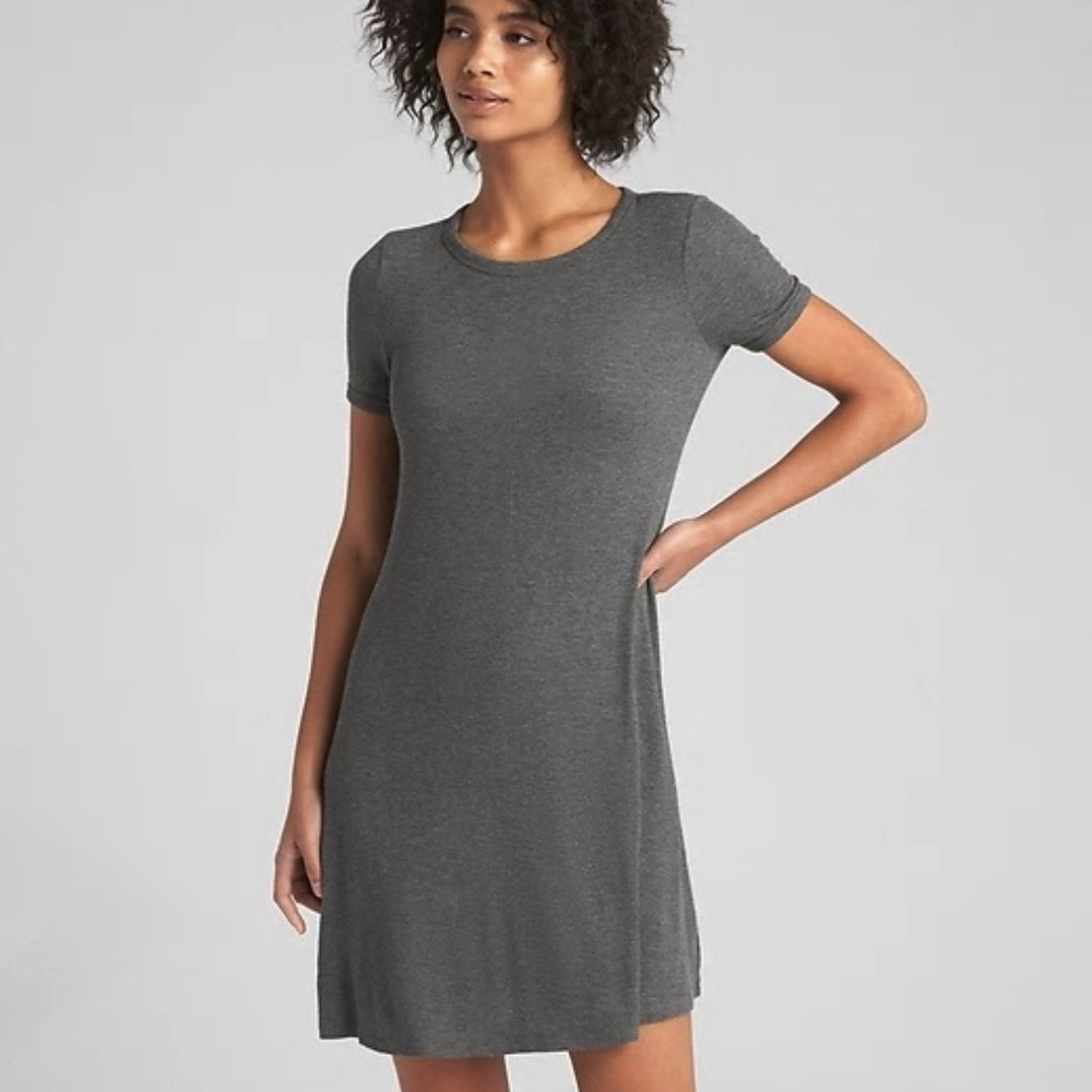 Tiana B. NWT knit Smoke Grey jersey dress